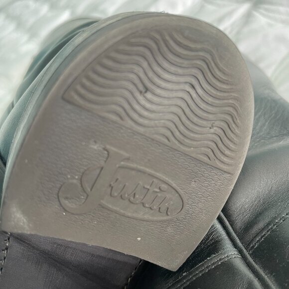 Justin Boots Men's 10" Ropers Round-toe Boot Black Size 11.5 - Picture 4 of 12